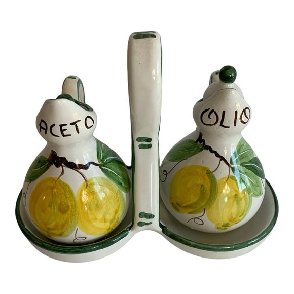 Dipop Mamo Other - Lemon Ceramic Oil and Vinegar Set